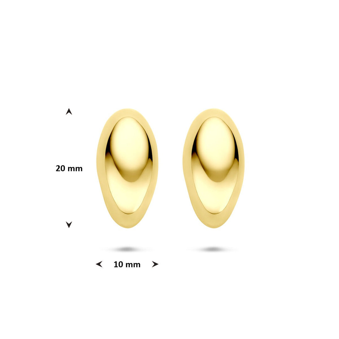 Verguld zilveren oorknoppen 925 geelgoudkleurig – dames