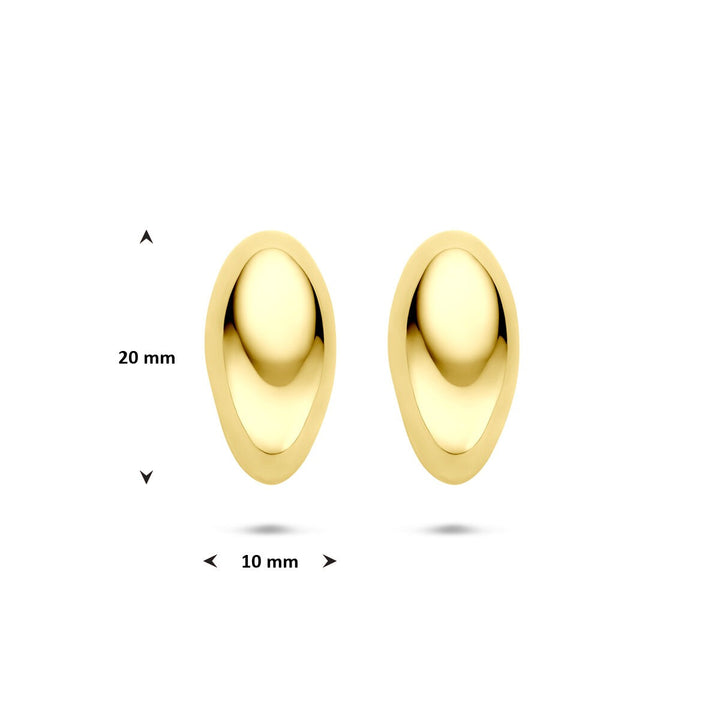 Verguld zilveren oorknoppen 925 geelgoudkleurig – dames