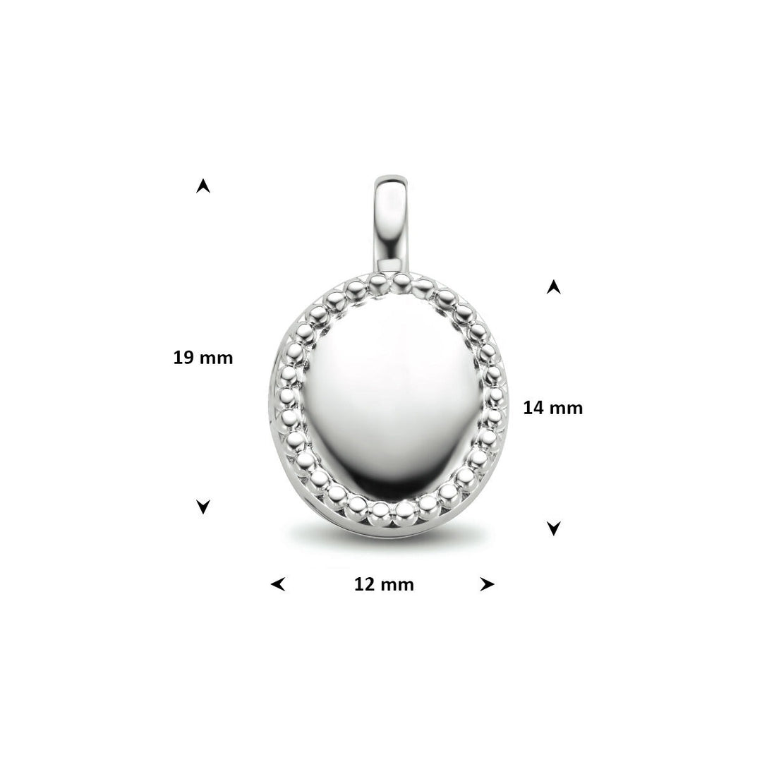 Zilveren Ketting Met Hanger Medaillon Ovaal