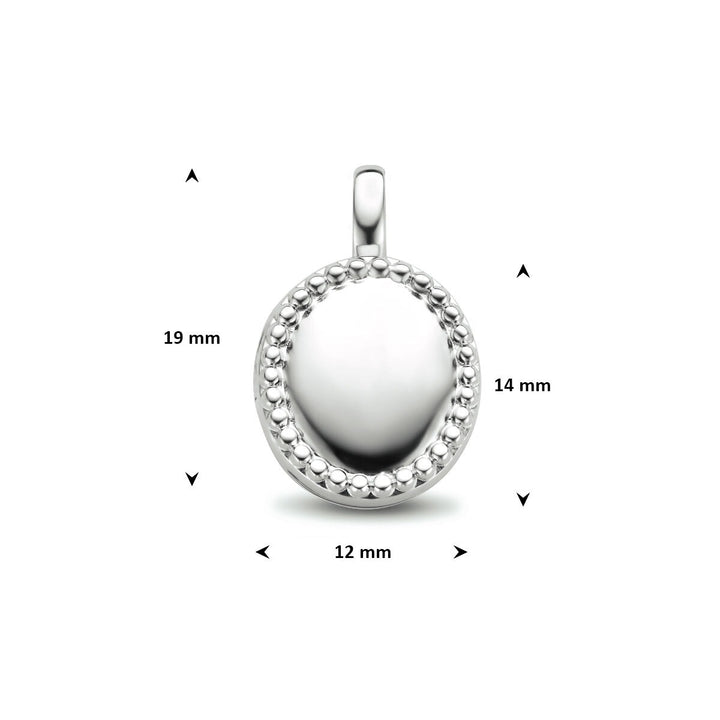 Zilveren Ketting Met Hanger Medaillon Ovaal