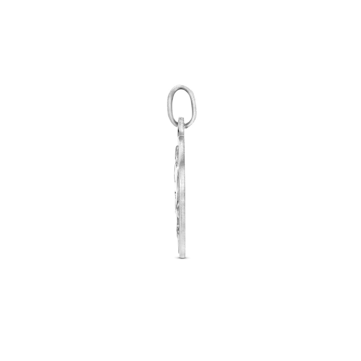 Zilveren hanger met poli/mat afwerking – gerhodineerd 925 zilver