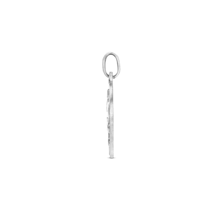 Zilveren hanger met poli/mat afwerking – gerhodineerd 925 zilver