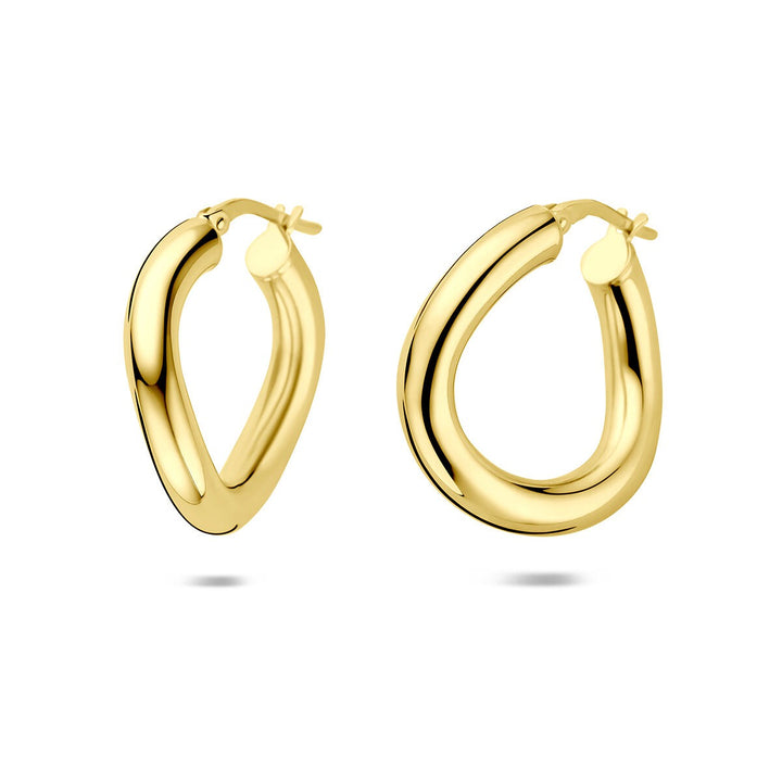 Verguld zilveren oorringen dames – 23 mm