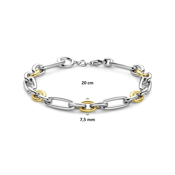 14k Geelgouden en zilveren anker armband