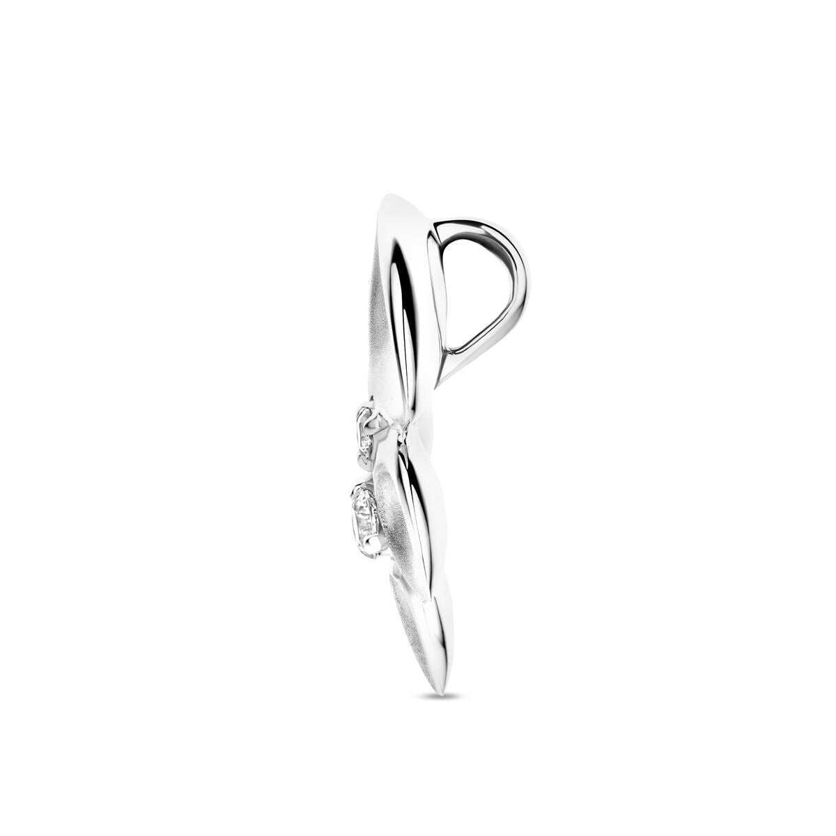 Zilveren hanger met zirkonia – gerhodineerd 925