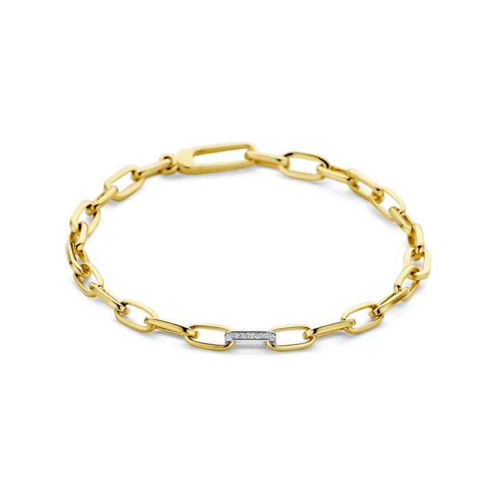 14k Bicolor armband met diamant