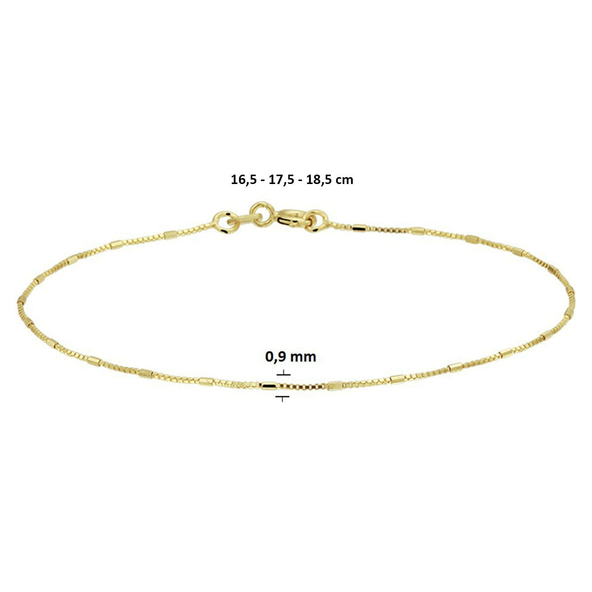 Gouden venetiaanse armband met staafjes – 14k