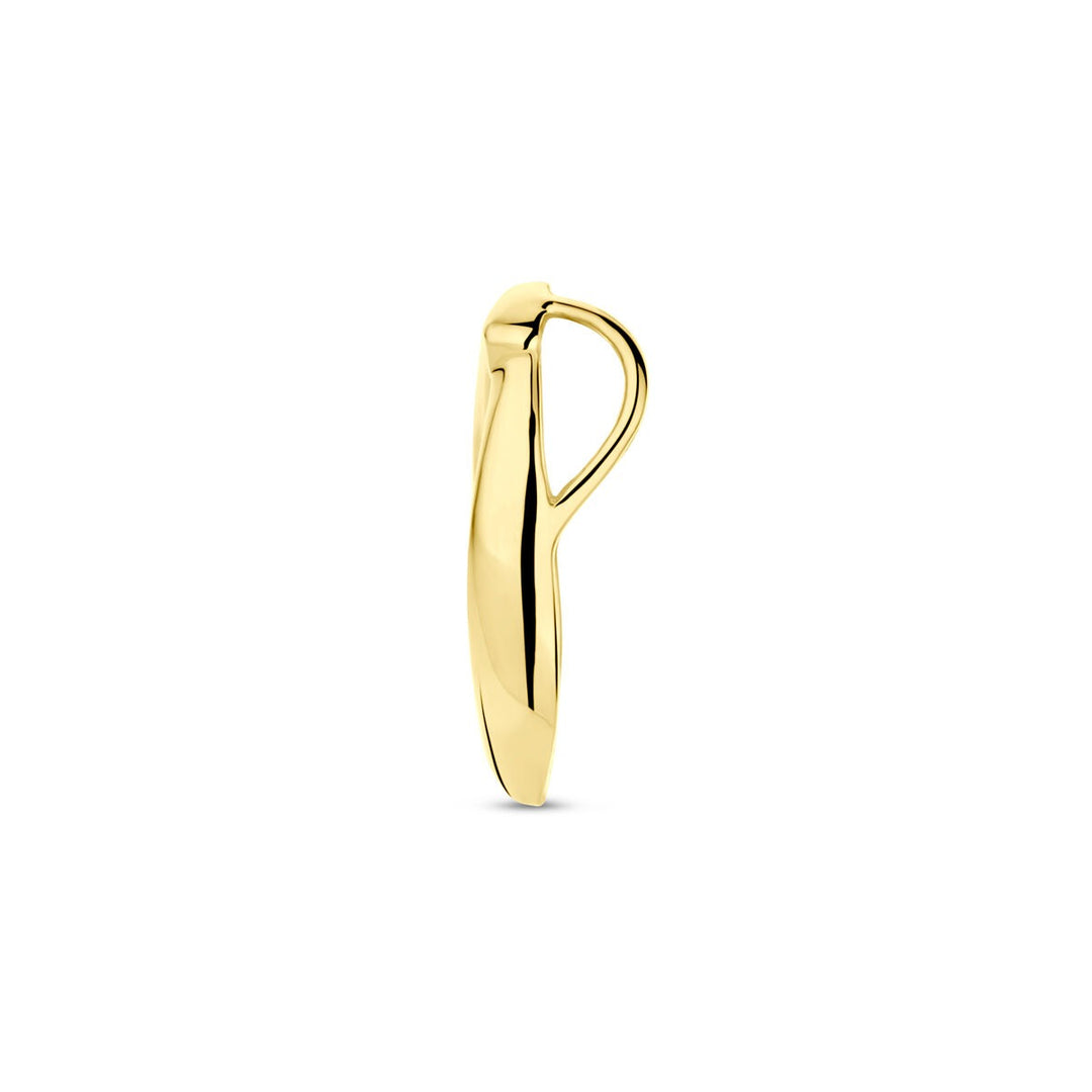 14k Geelgouden hanger met zirkonia – 15 mm