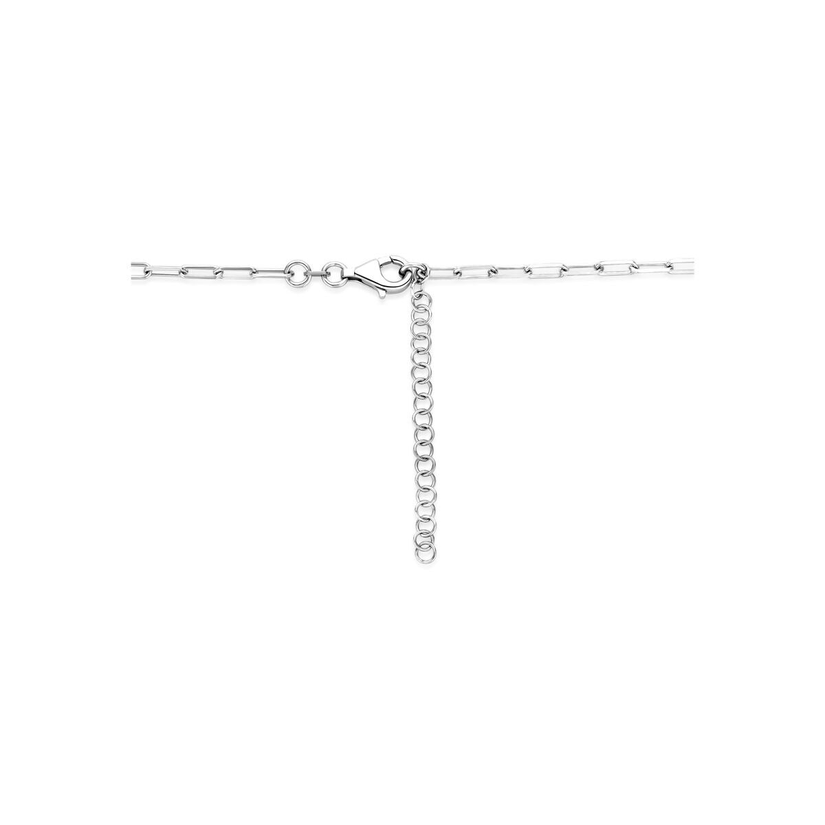 Gerhodineerd 925 zilveren collier met zoetwaterparel