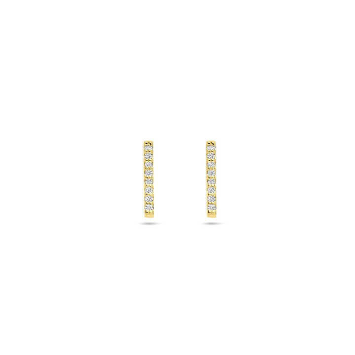 14k Geelgouden oorknoppen met lab grown diamant