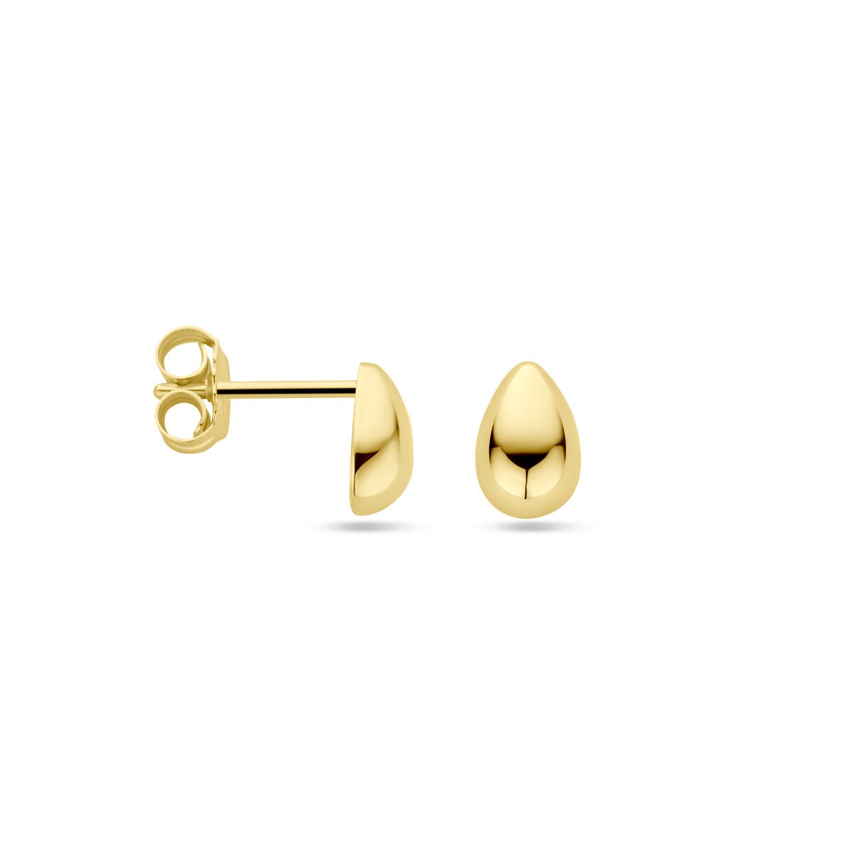 9k Geelgouden Oorknoppen Druppel 7.5 x 5 mm