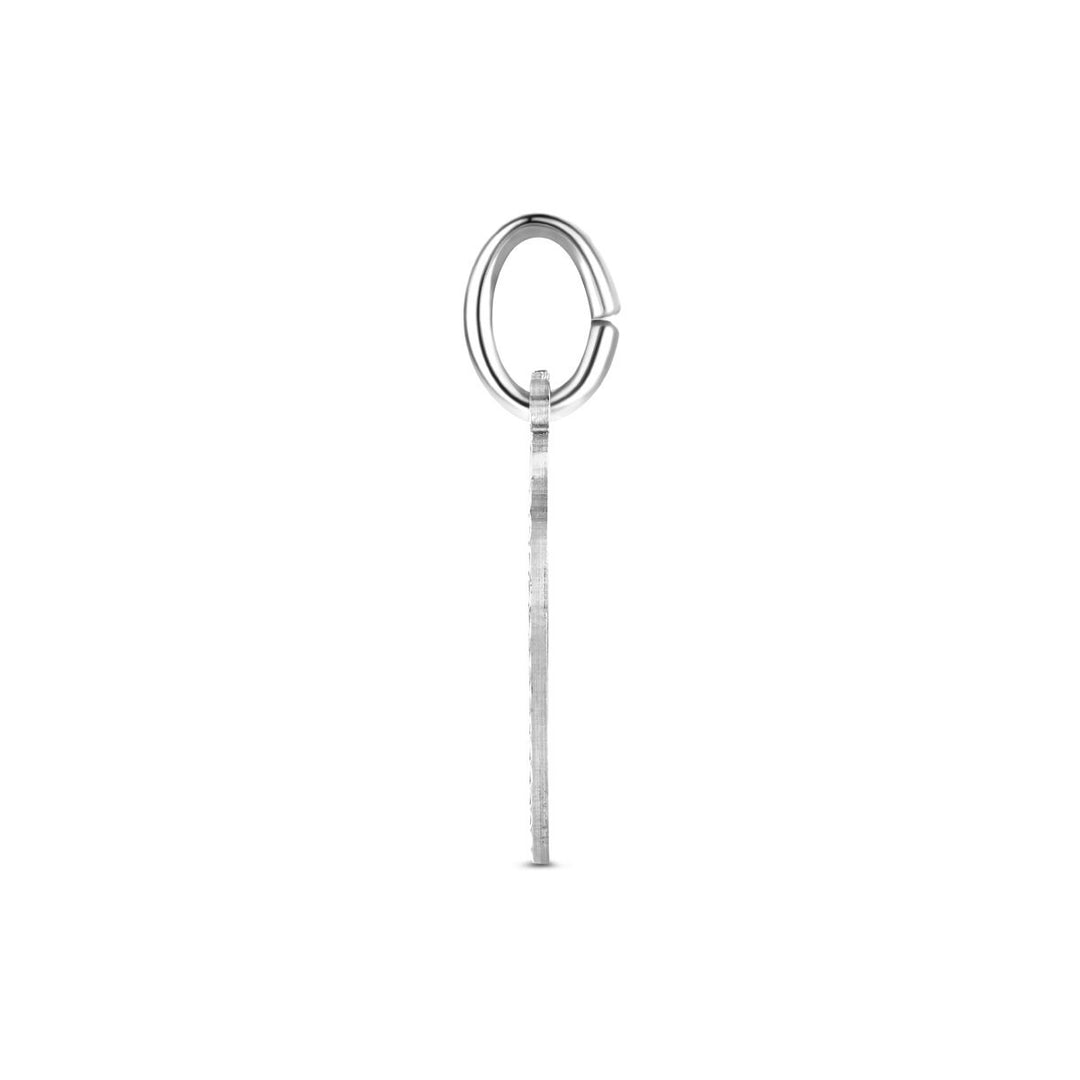 Zilveren graveerhanger hartje – gerhodineerd 925 zilver 19 mm