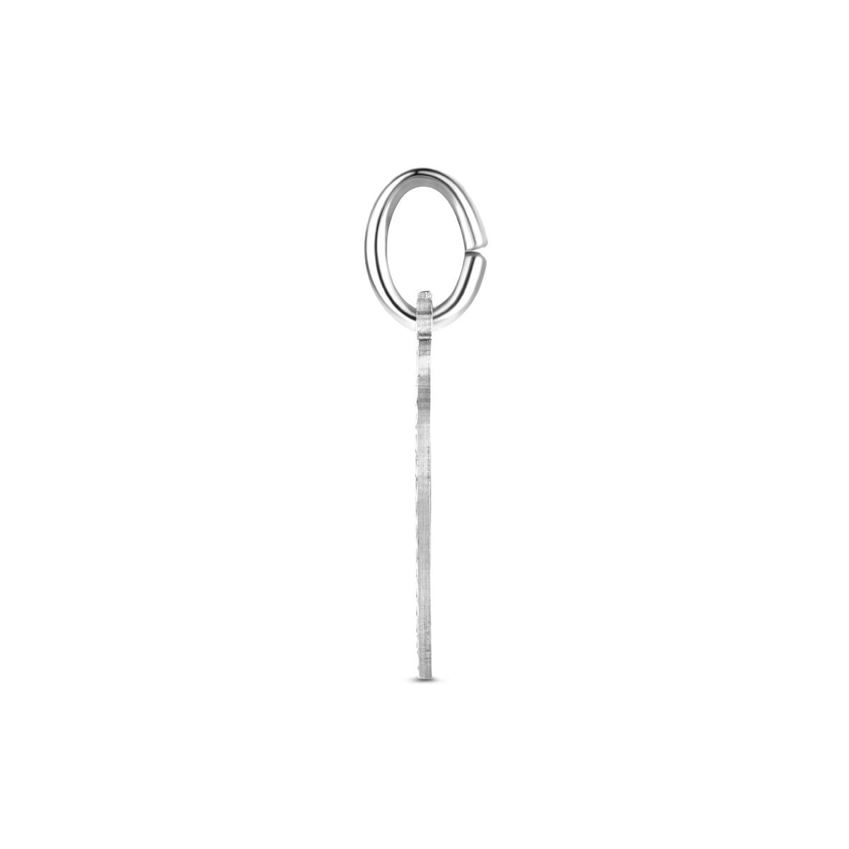 Zilveren graveerhanger hartje – gerhodineerd 925 zilver 19 mm