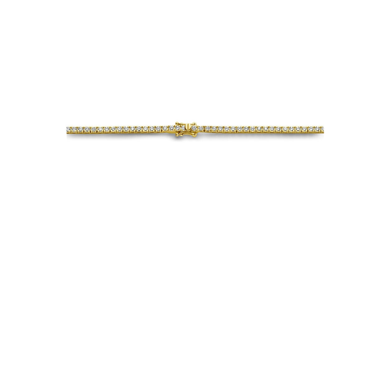 14k geelgouden tenniscollier met diamanten – 5.00ct