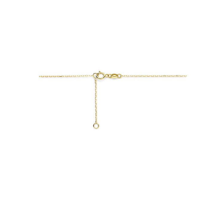 18k geelgouden collier met diamant