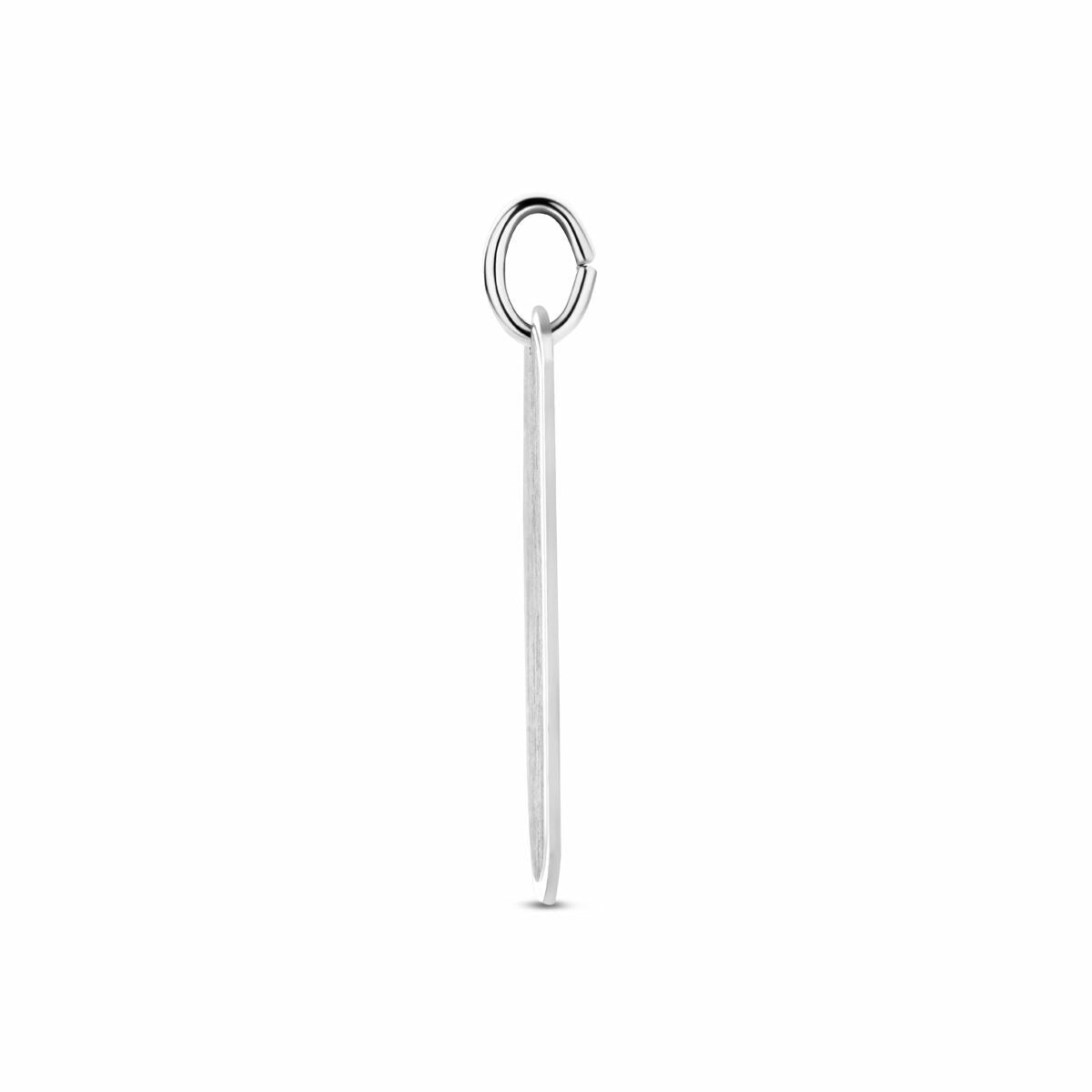 Zilveren graveerhanger – gerhodineerd 925 zilver 30 mm