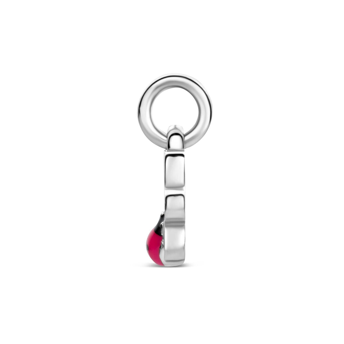Gerhodineerd 925 zilveren kinder hanger bloem en lieveheersbeestje