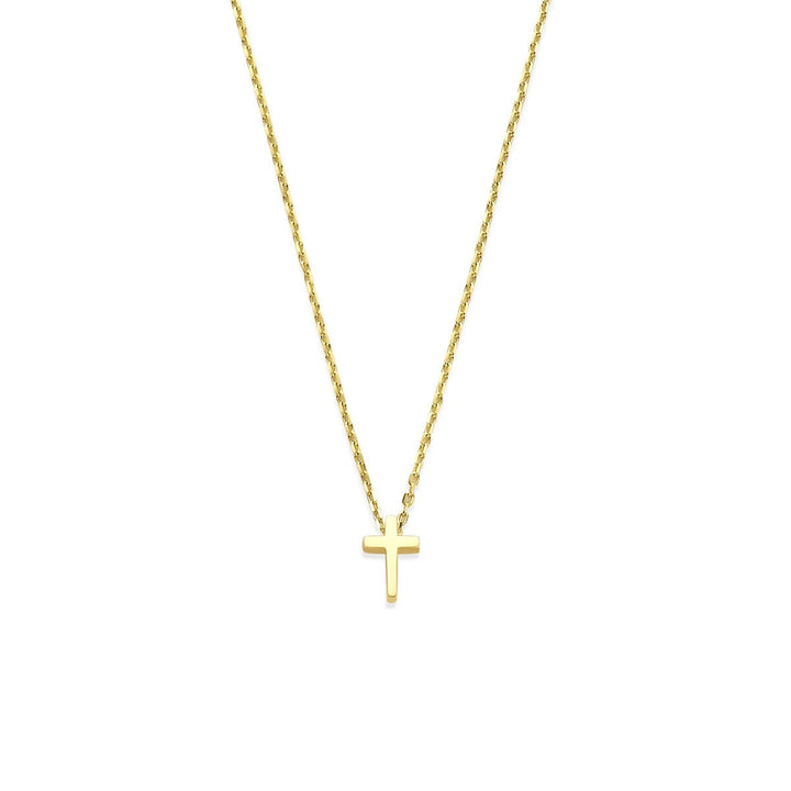 9k goudkleurig collier met kruisje