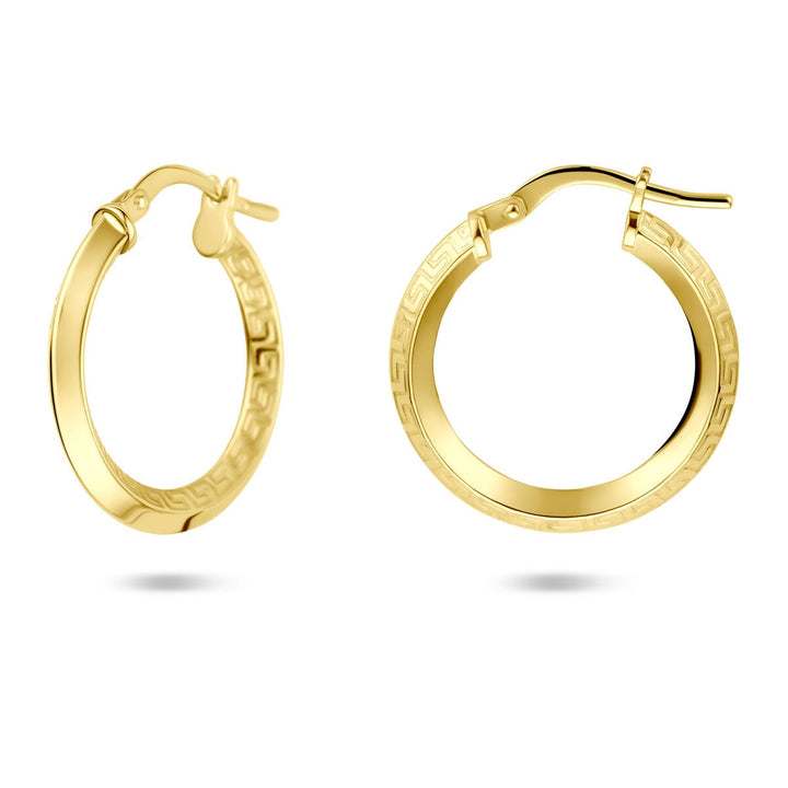 Gouden oorringen dames – 14k Silgold scharniersluiting 2,5 mm