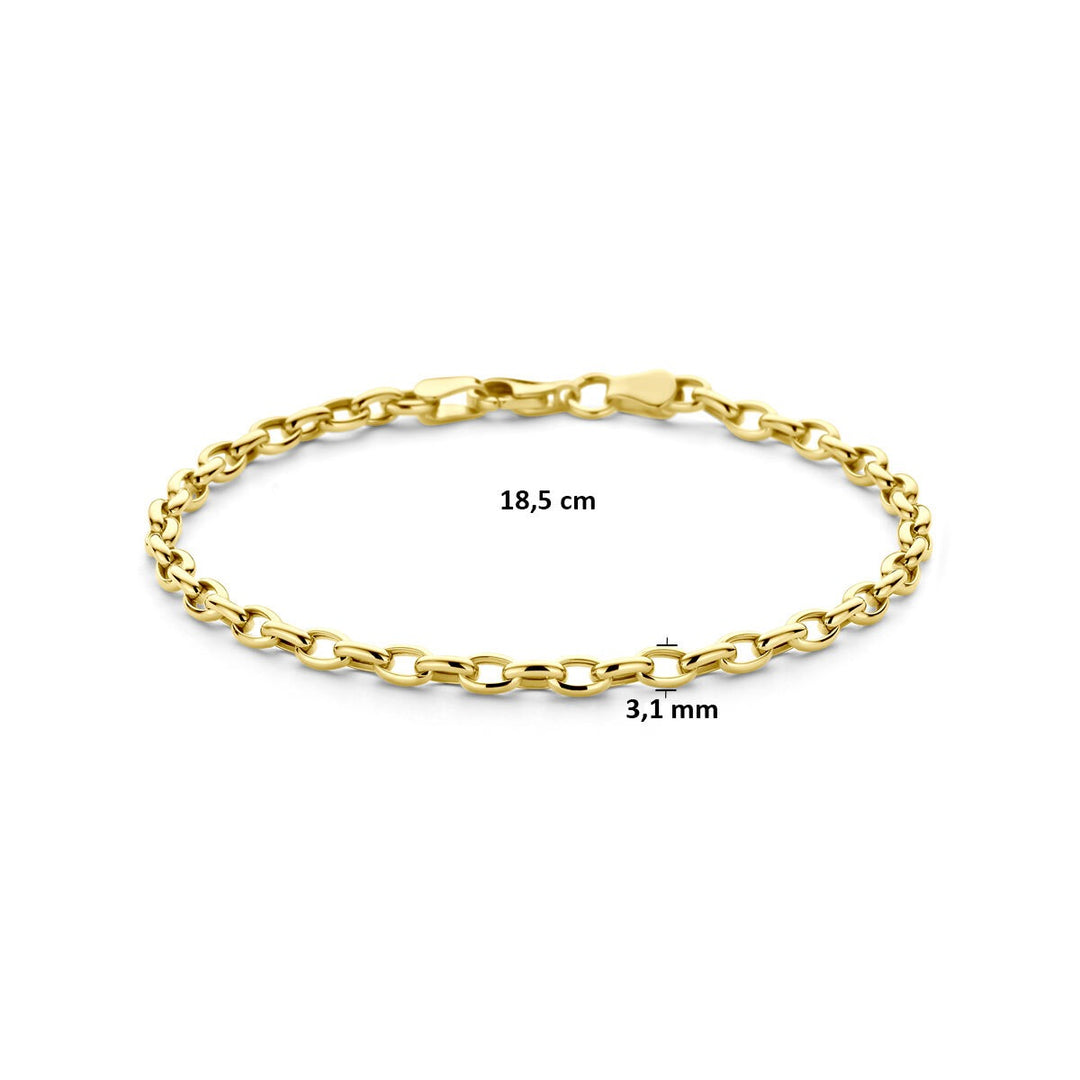 9k Geelgouden Anker Schakelarmband