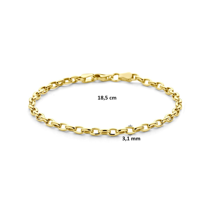 9k Geelgouden Anker Schakelarmband