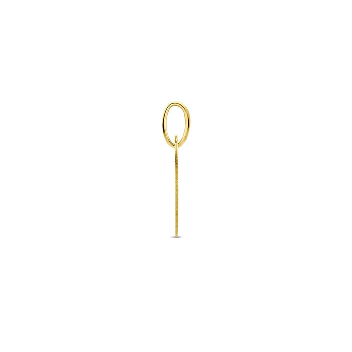 9k Geelgouden Graveerhanger Rond – 18 mm