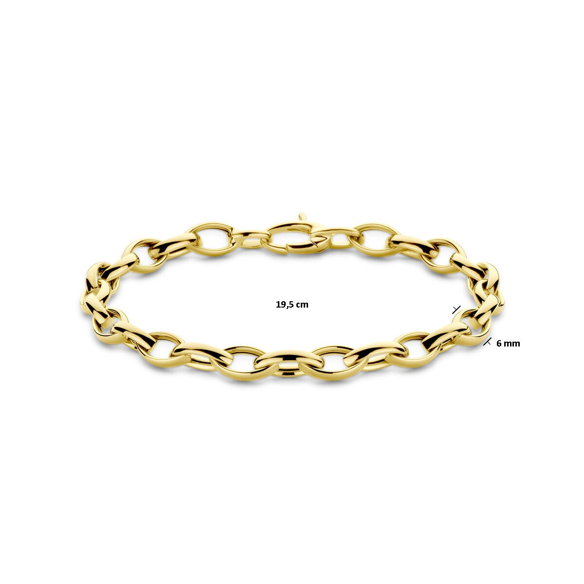 9k Geelgouden schakel armband
