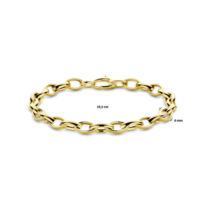 9k Geelgouden schakel armband