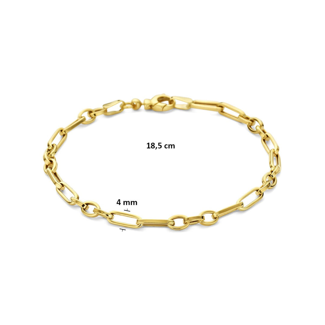 9k geelgouden ankerarmband – 4mm breed