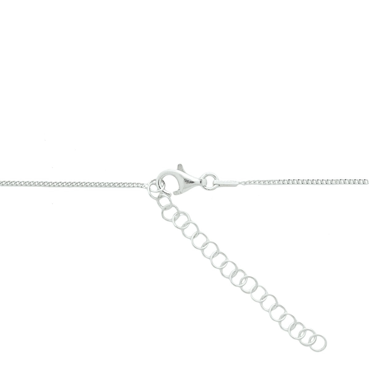 necklace cross 40 + 5 cm silver rhodium plated