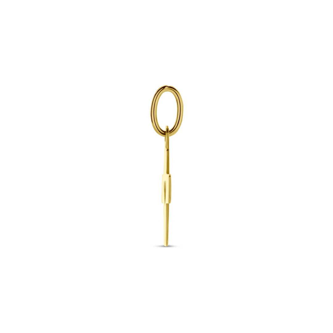 14k Geelgouden hanger kruis met hartje 18mm
