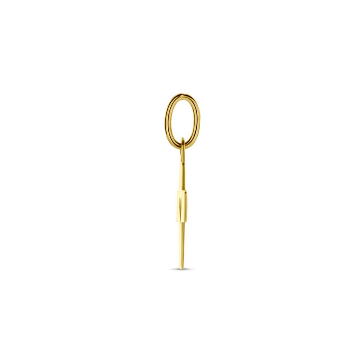 14k Geelgouden hanger kruis met hartje 18mm
