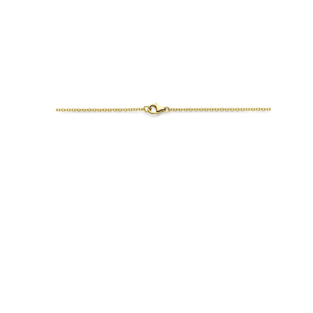 14k geelgouden dames collier met ovale schakels