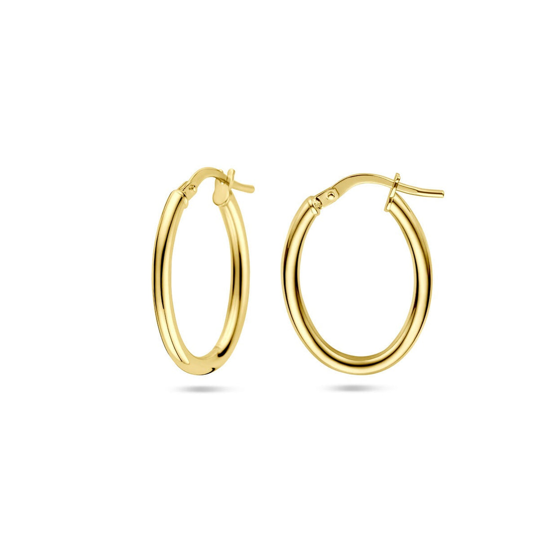 14k geelgouden oorringen met zilverkern – Silgold