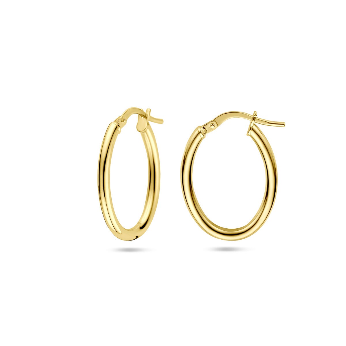 14k geelgouden oorringen met zilverkern – Silgold