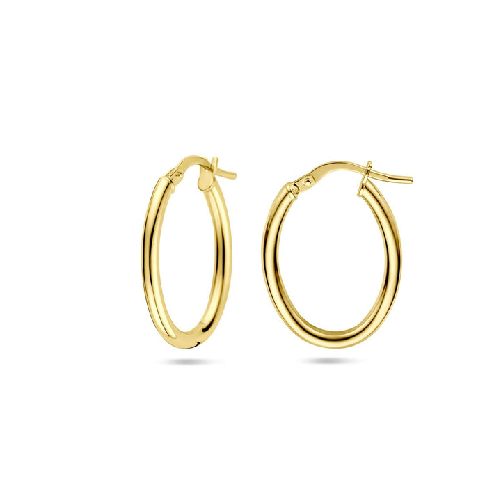 14k geelgouden oorringen met zilverkern – Silgold