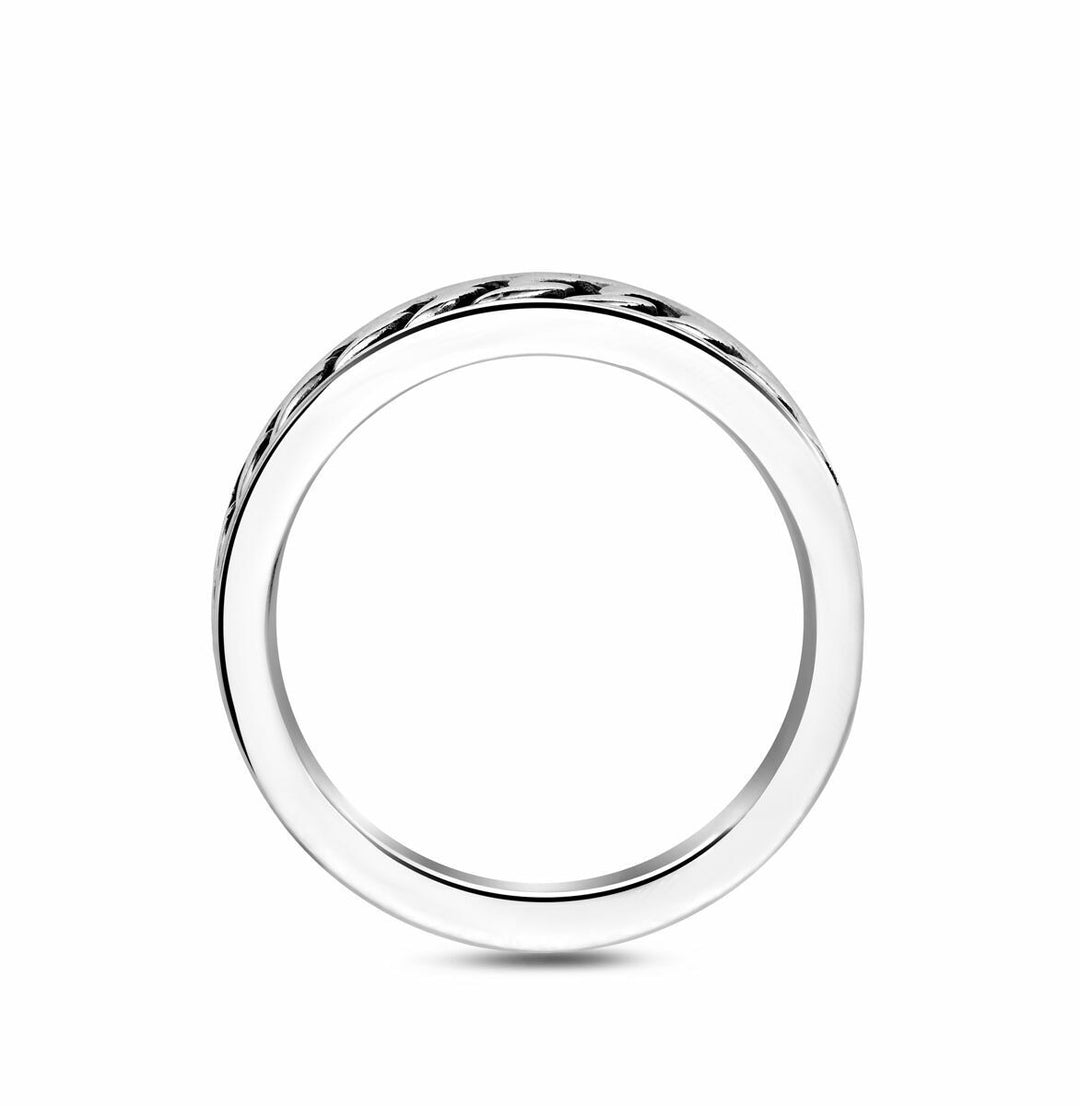 Geoxideerde zilveren herenring – robuuste ring van 925 zilver met karaktervolle afwerking