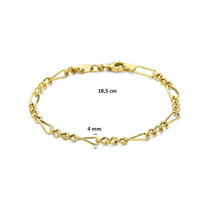 9k Geelgouden anker schakelarmband dames