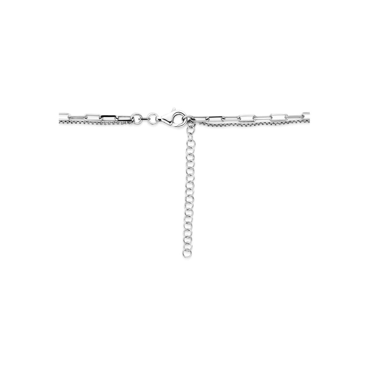 Gerhodineerd Zilveren Ketting met Parel