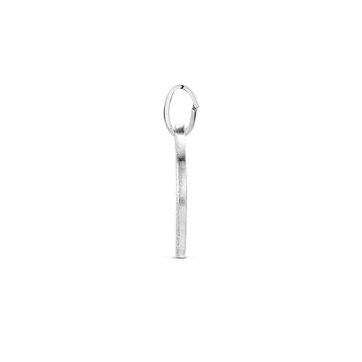 Zilveren graveerhanger – gerhodineerd 925 zilver met ijsmatte afwerking