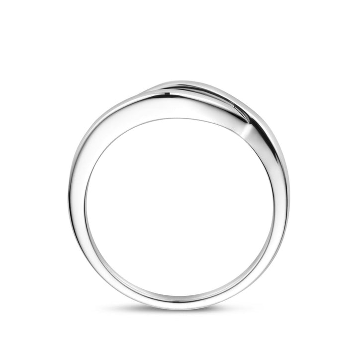 Gerhodineerd zilveren dames ring – 6 mm breed