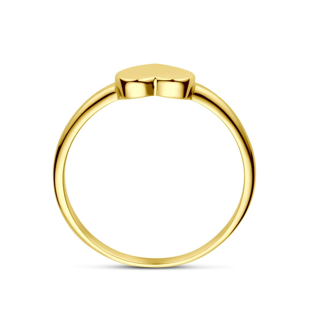 9k Geelgouden ring met hartje
