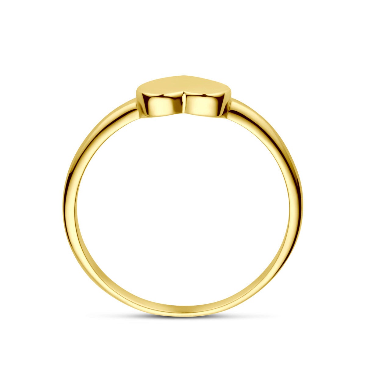 9k Geelgouden ring met hartje