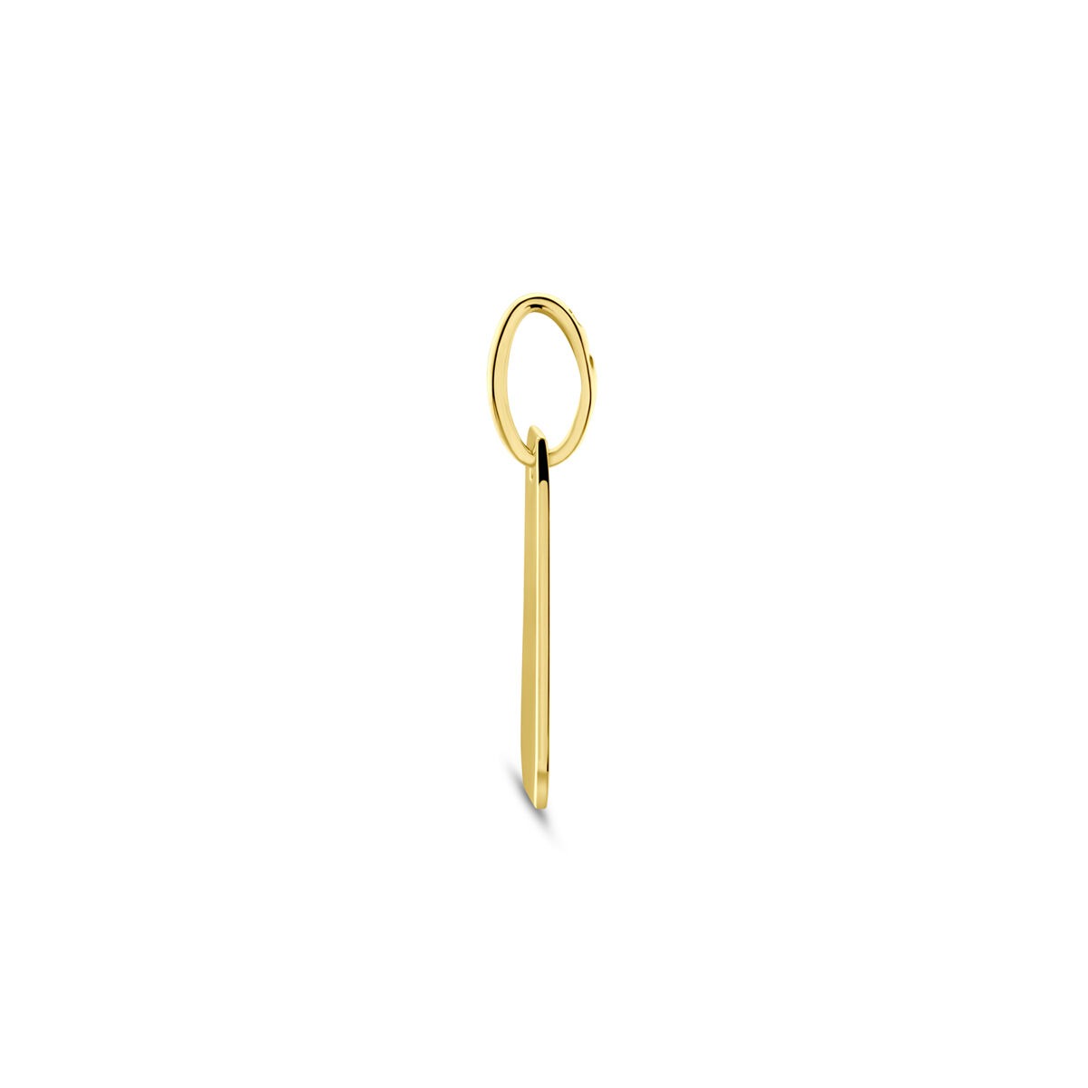 9k Gele Graveerhanger Rechthoek