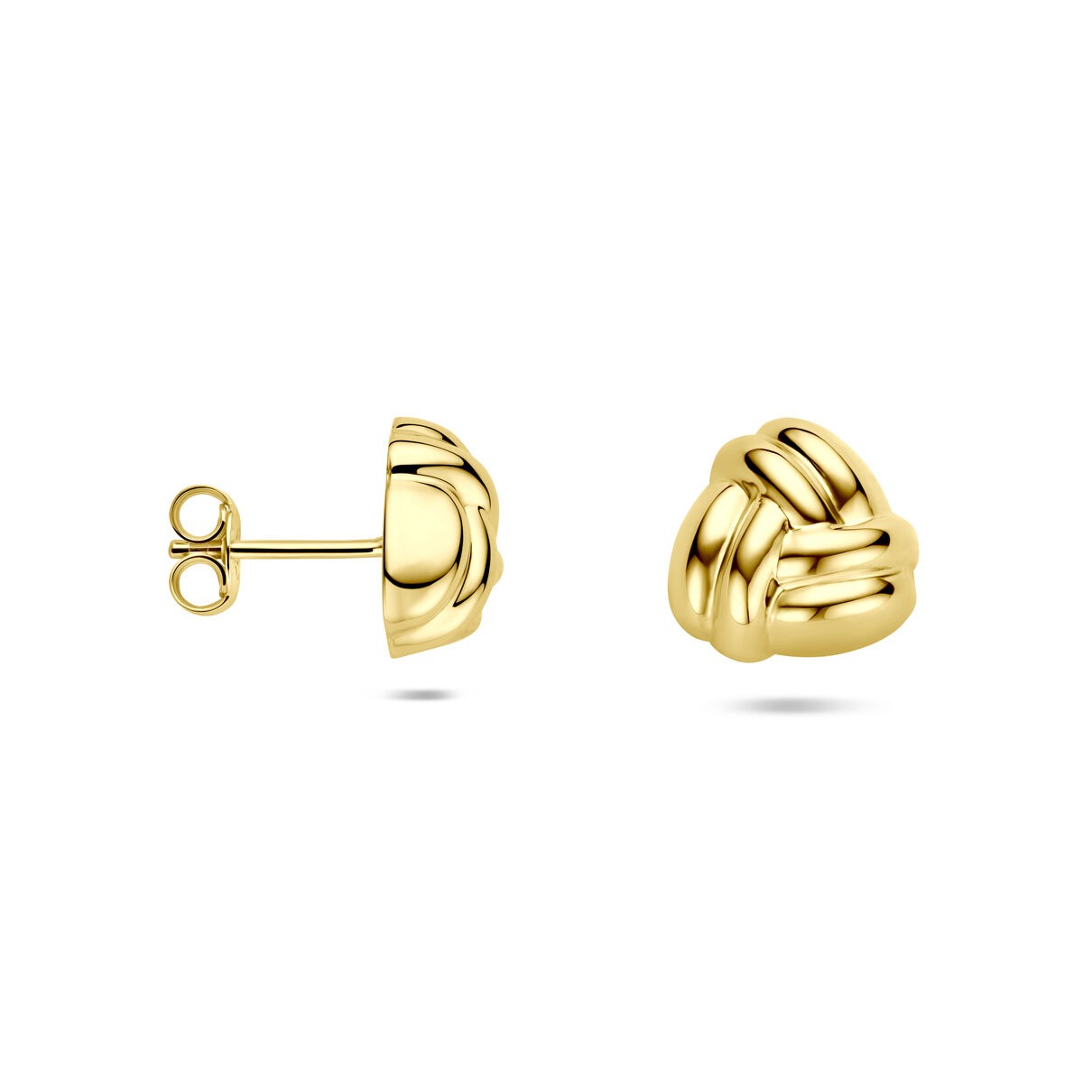 14k Geelgouden oorknoppen dames 11 mm