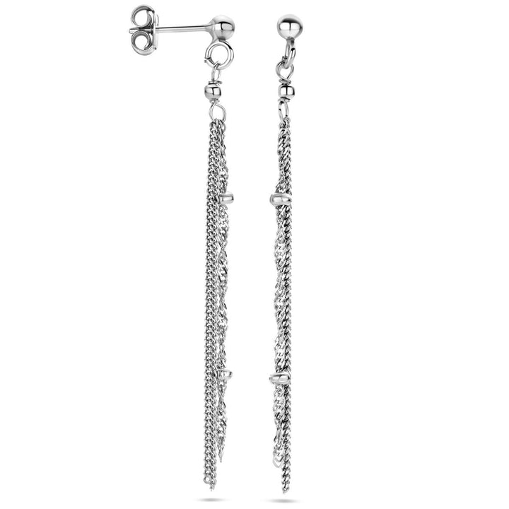 Zilveren oorhangers gerhodineerd 925 – Dames Oorbellen