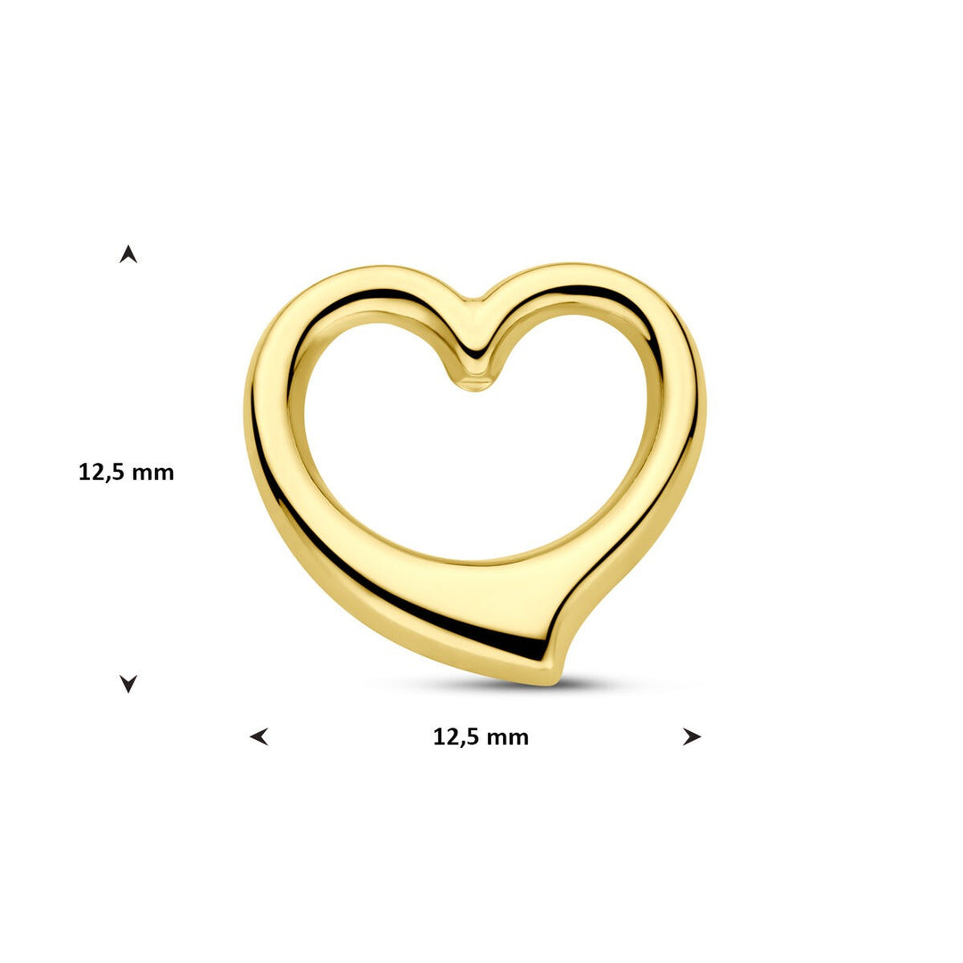 9k Geelgouden hartjes hanger dames