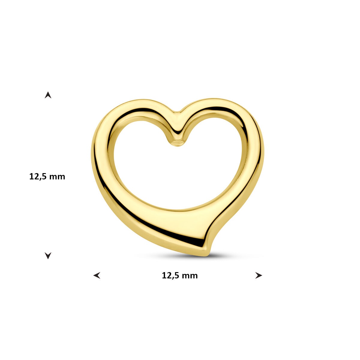 9k Geelgouden hartjes hanger dames