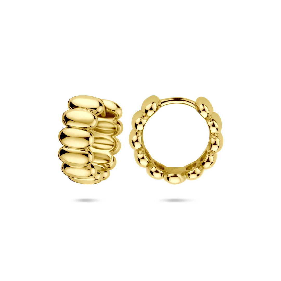 Verguld zilveren klapoorringen