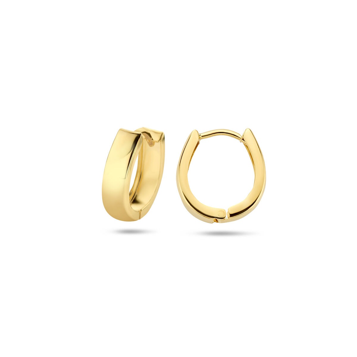 flat drop earrings 4.0 mm 14K yellow gold